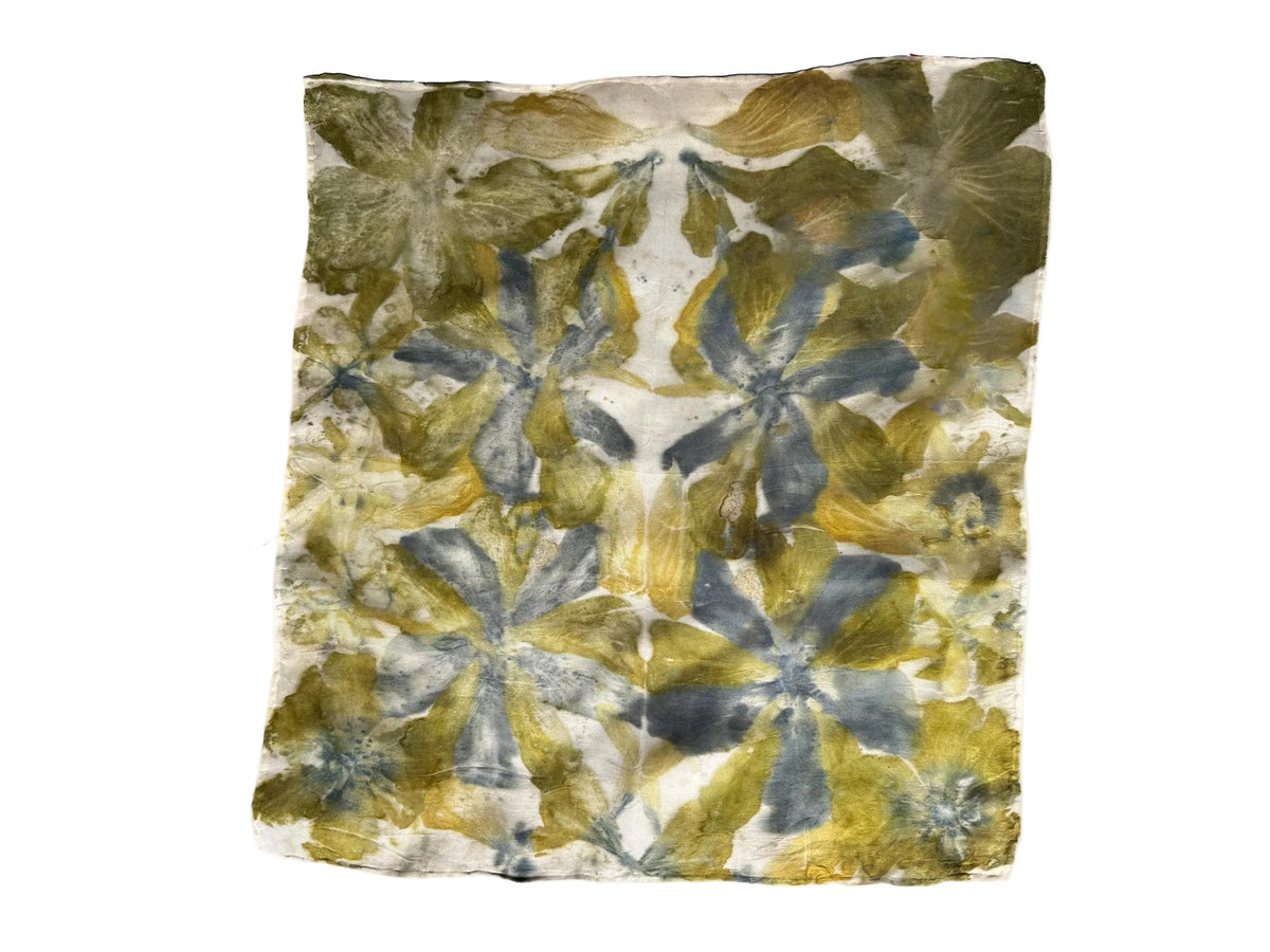 Ecoprinted Silk Scarf
