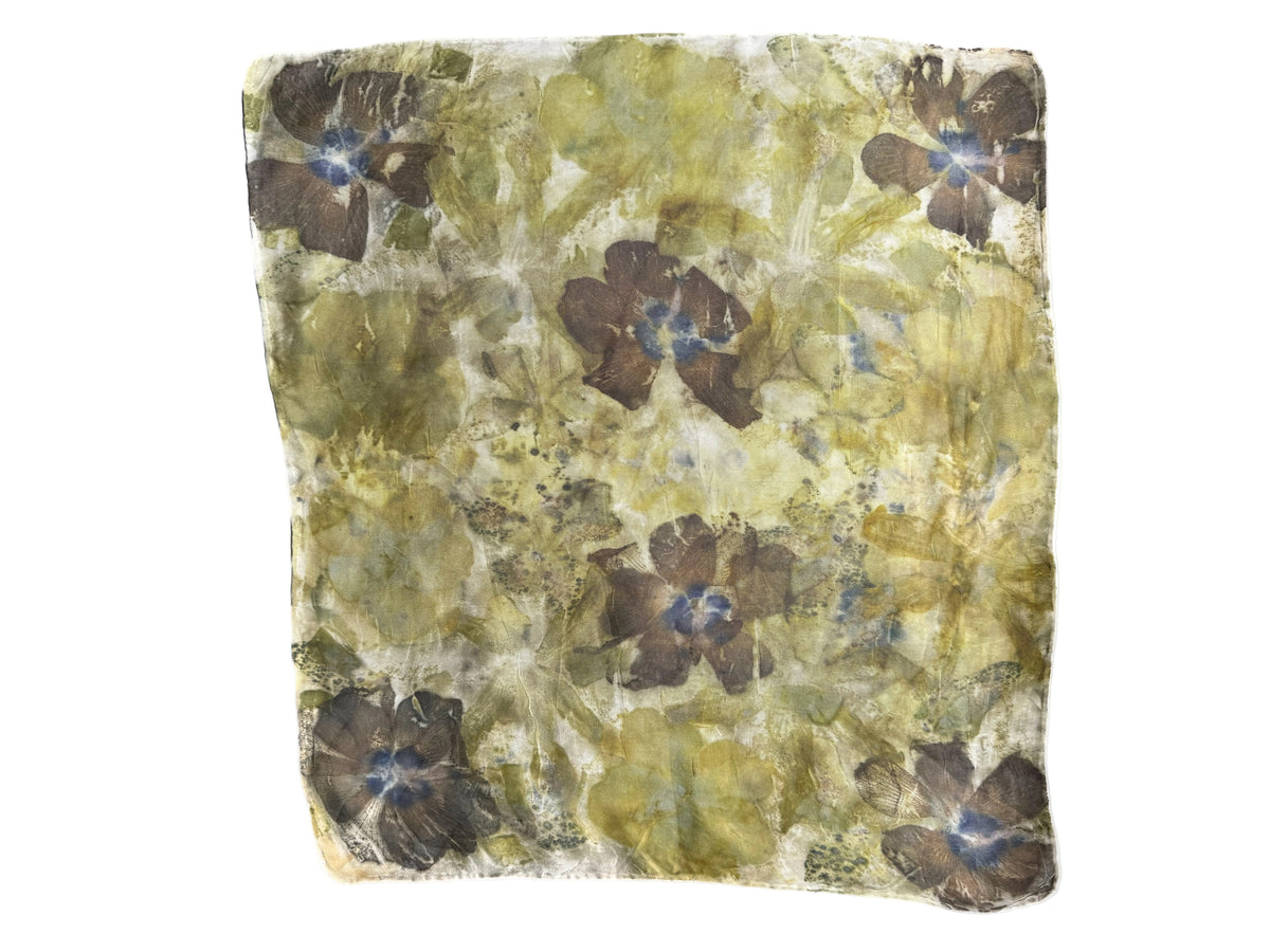 Ecoprinted Silk Scarf