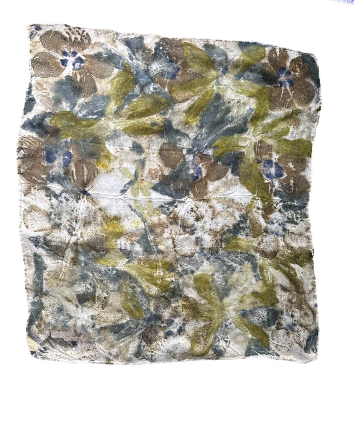 Ecoprinted Silk Scarf