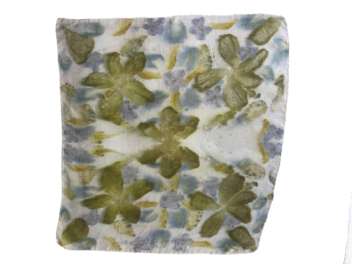 Ecoprinted Silk Scarf