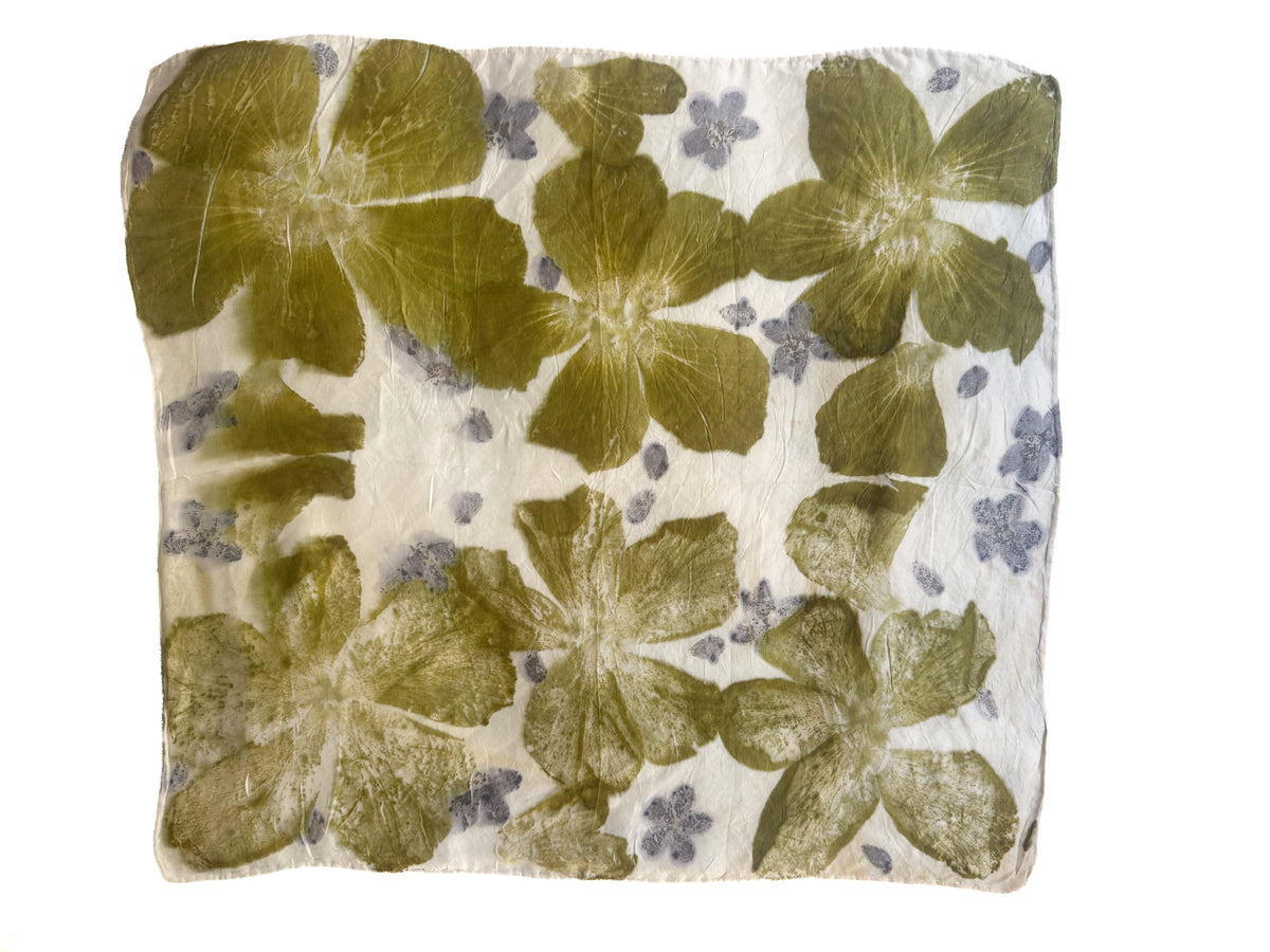 Ecoprinted Silk Scarf
