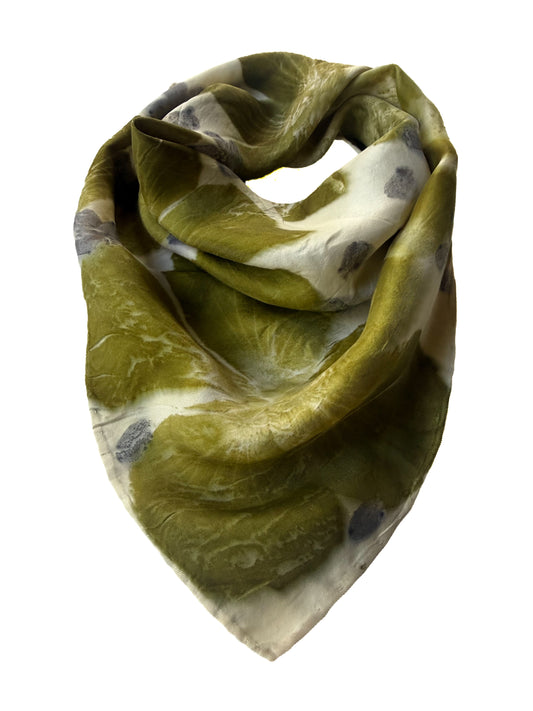 Ecoprinted Silk Scarf