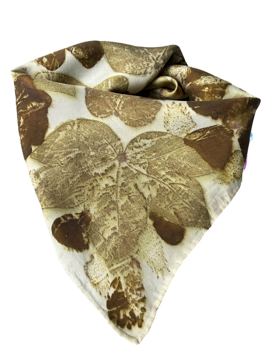 Ecoprinted Silk Scarf