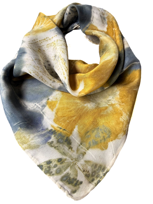 Ecoprinted Silk Scarf