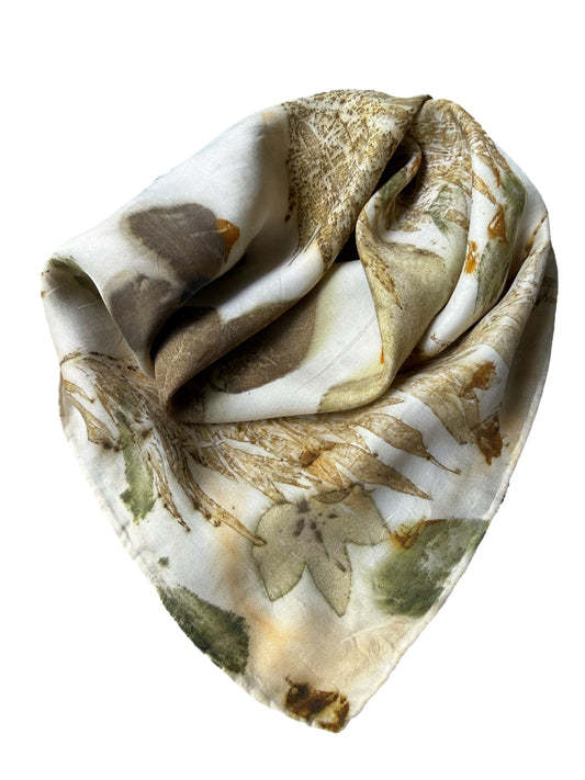 Ecoprinted Silk Scarf