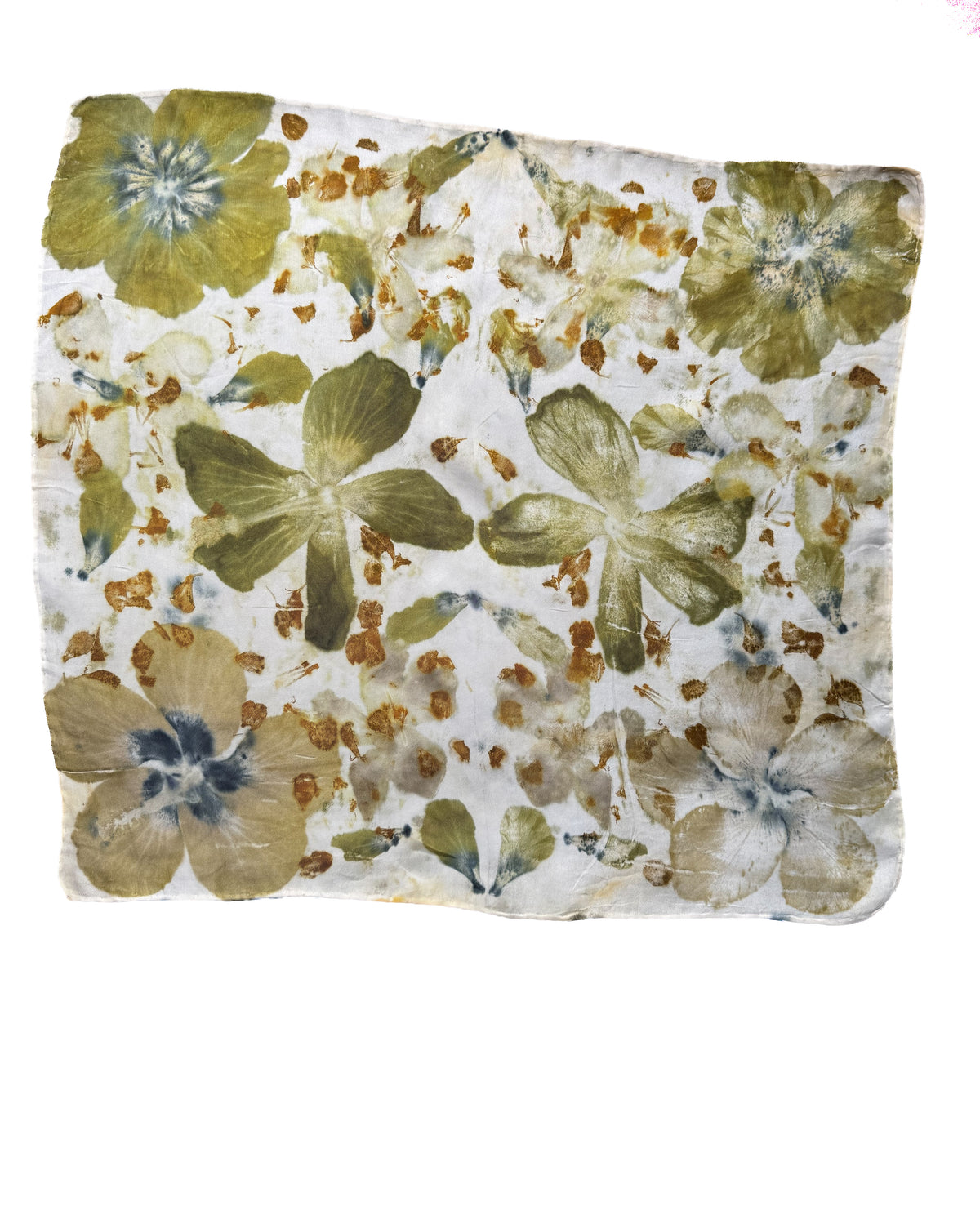 Ecoprinted Silk Scarf