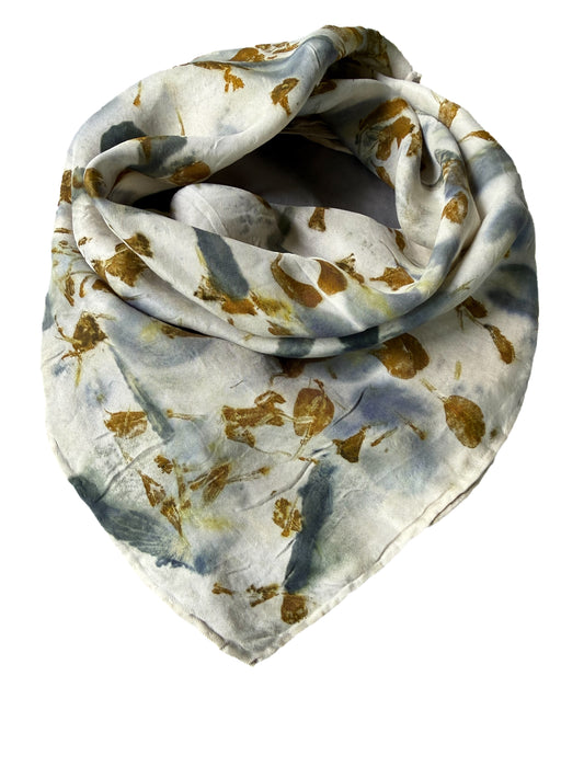 Ecoprinted Silk Scarf