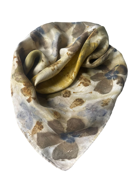 Ecoprinted Silk Scarf